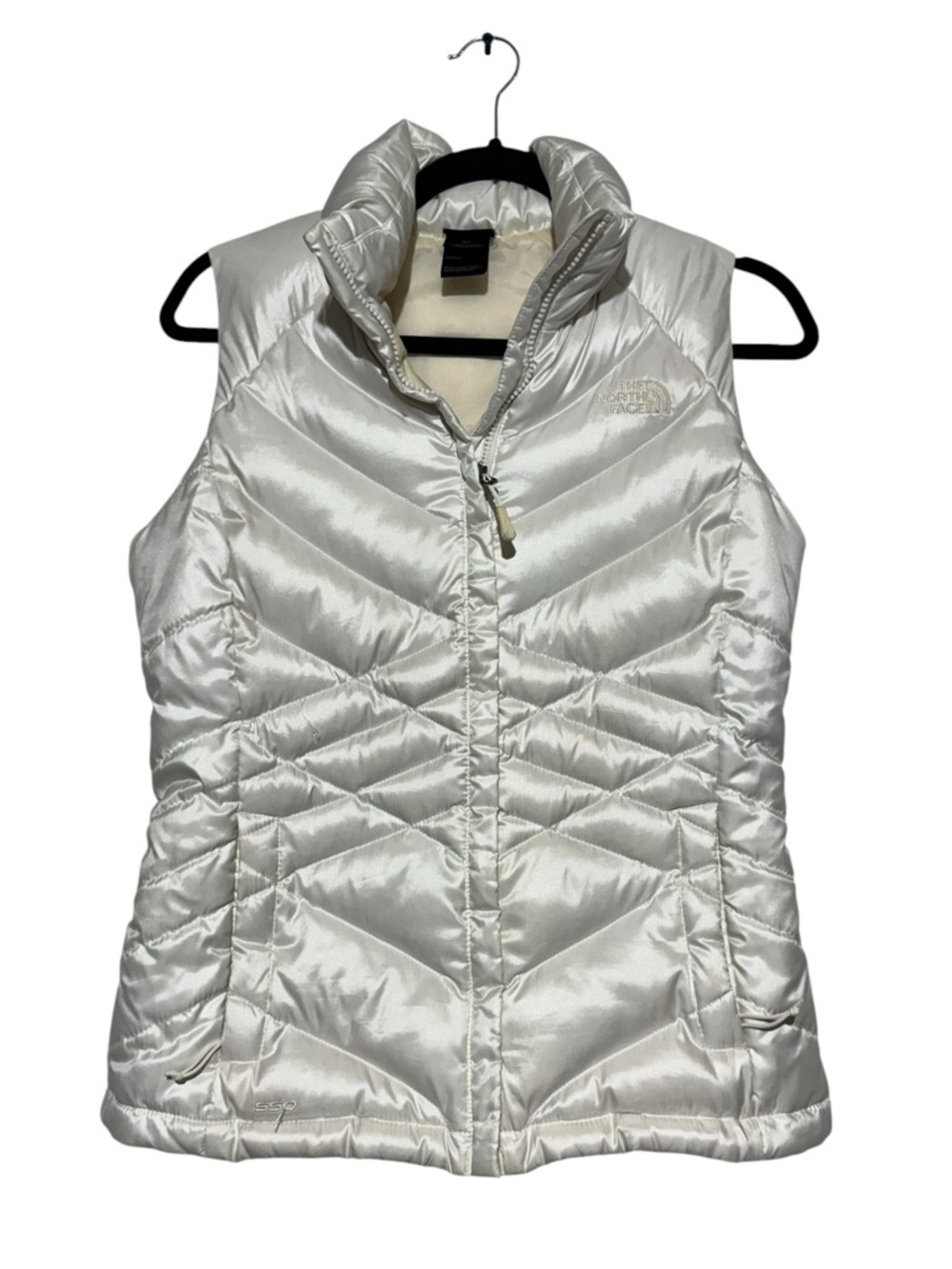The‎ North Face 550 Down Puffer Best Women Size S White Quilted Winter Snow Ski